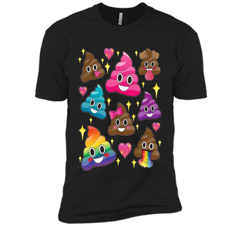 Cute Girl Rainbow Emoji Poop T-Shirt - BFF Gift or PJ Tee