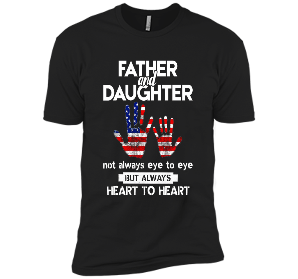 Father & Daughter ~ Father's Day T-Shirt USA US America Flag