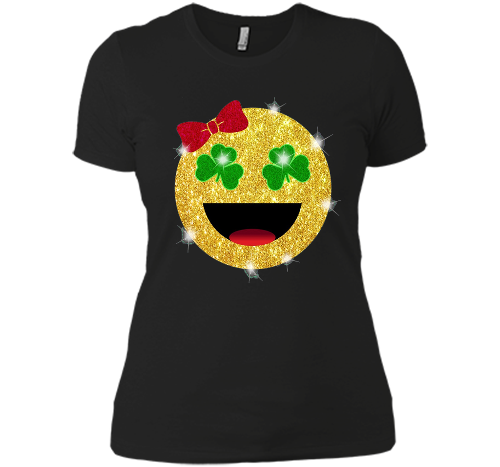 St. Patrick's Day Emoji T-Shirt for Girls and Women