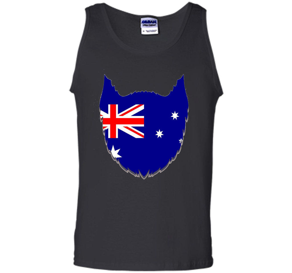 FUNNY AUSTRALIAN BEARD T-SHIRT Proud Australia Flag Gift