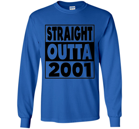 16th Birthday Gift T-Shirt Straight Outta 2001 White