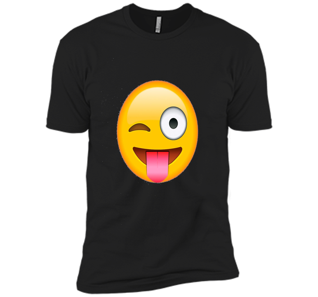 Face Emoticon Tongue Out Emoji with Winking Eye T-shirt