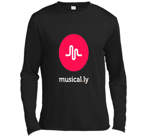 'musical.ly' T-Shirt (Black - Fitted Cut)