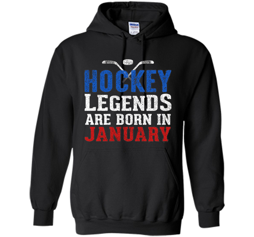 Hockey Legends Are Born In January Birthday T-shirt