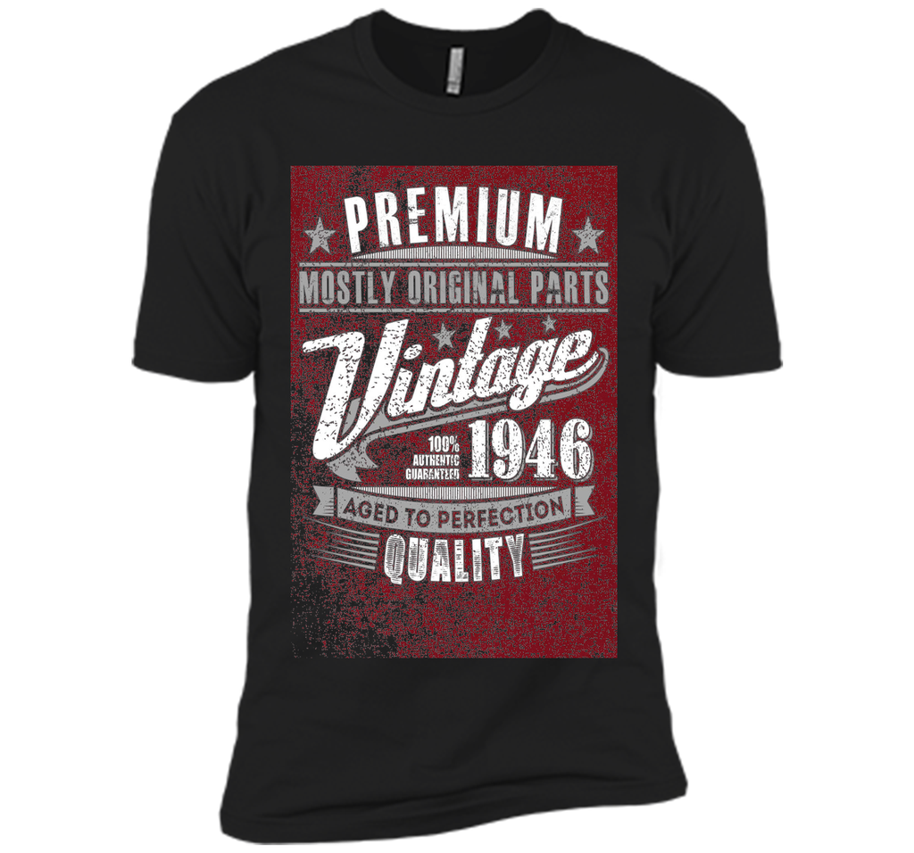 Fitted Vintage 1946 Aged To Perfection Tshirt 70th Birthday