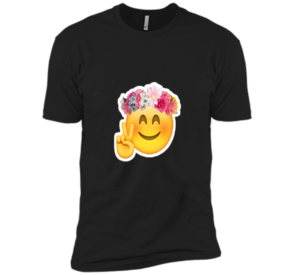 Hippie Smile Emoji t-shirt Bohemian Flower Child Peace