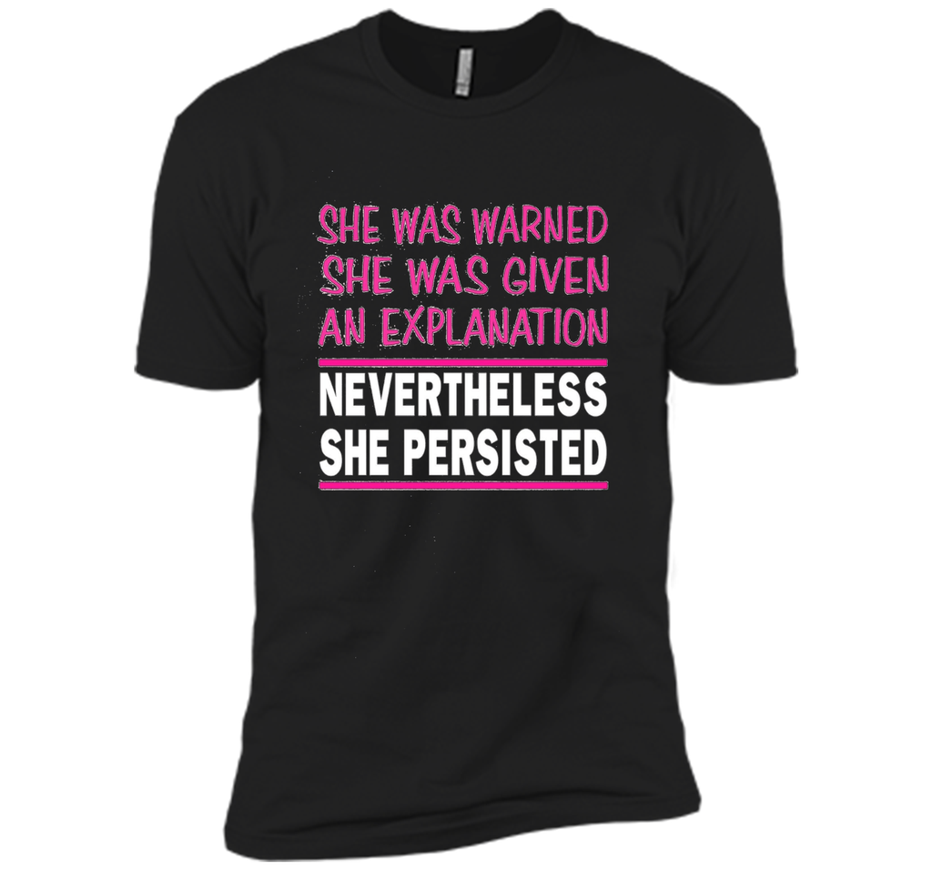 Nevertheless She Persisted T-Shirt PINK Feminist Free Speech