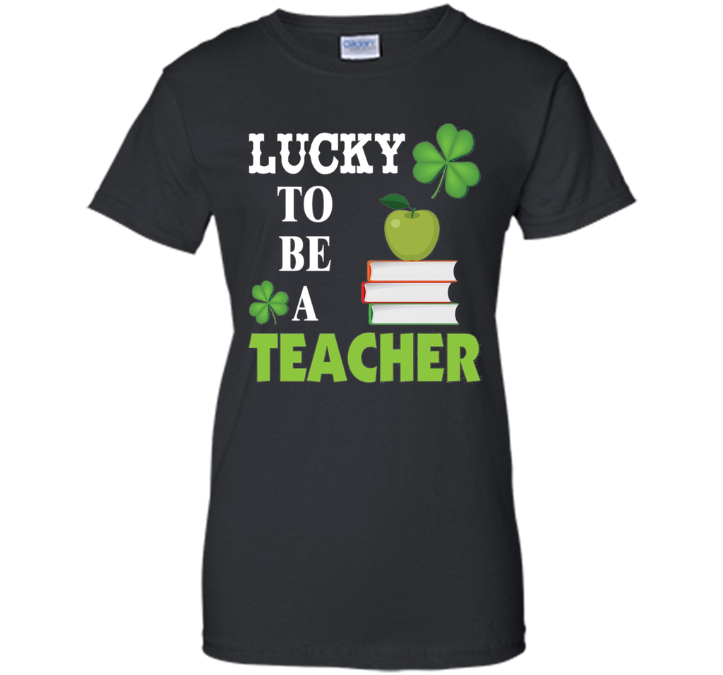 Lucky to be a Teacher St Patricks Day T-Shirt Shamrocks