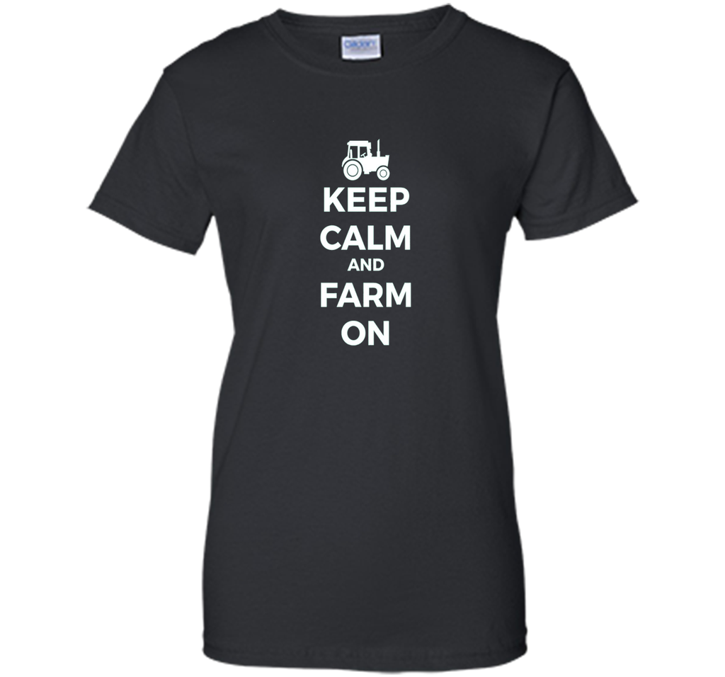 Farming Simulator - keep calm and farm on T-shirt (white)