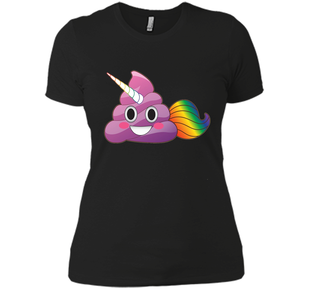 Cute Magical Unicorn Poop Emoji with Rainbow Tail  T-Shirt