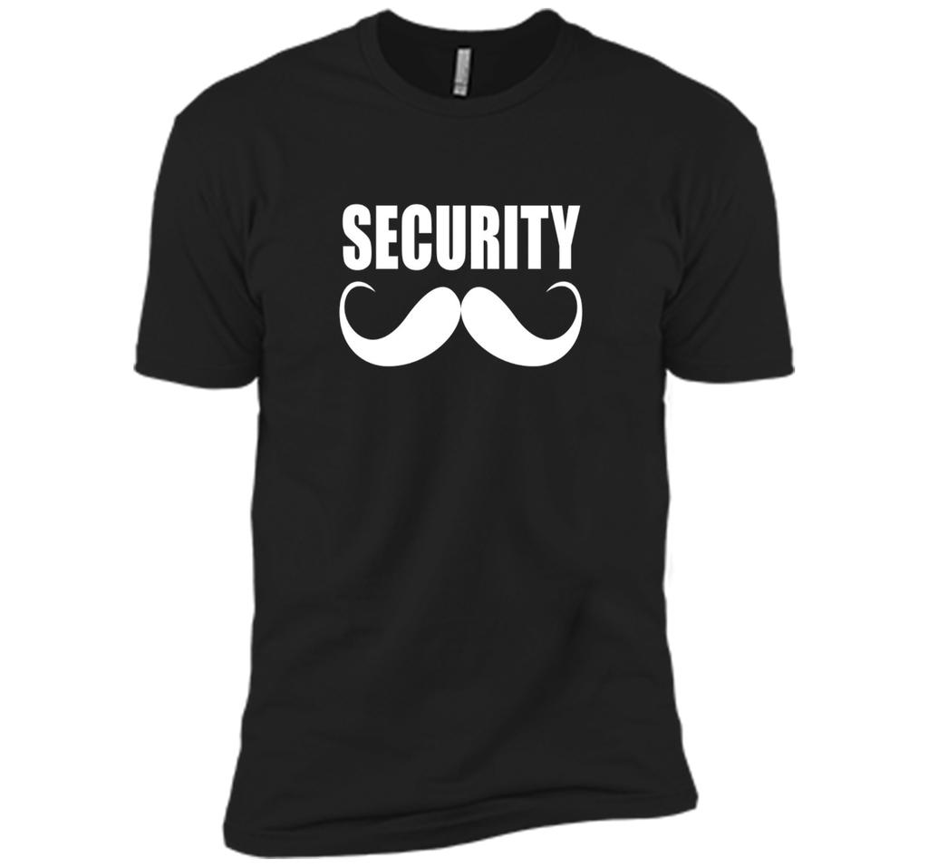 Funny Security t-shirt for Men or Boys with Retro Mustache