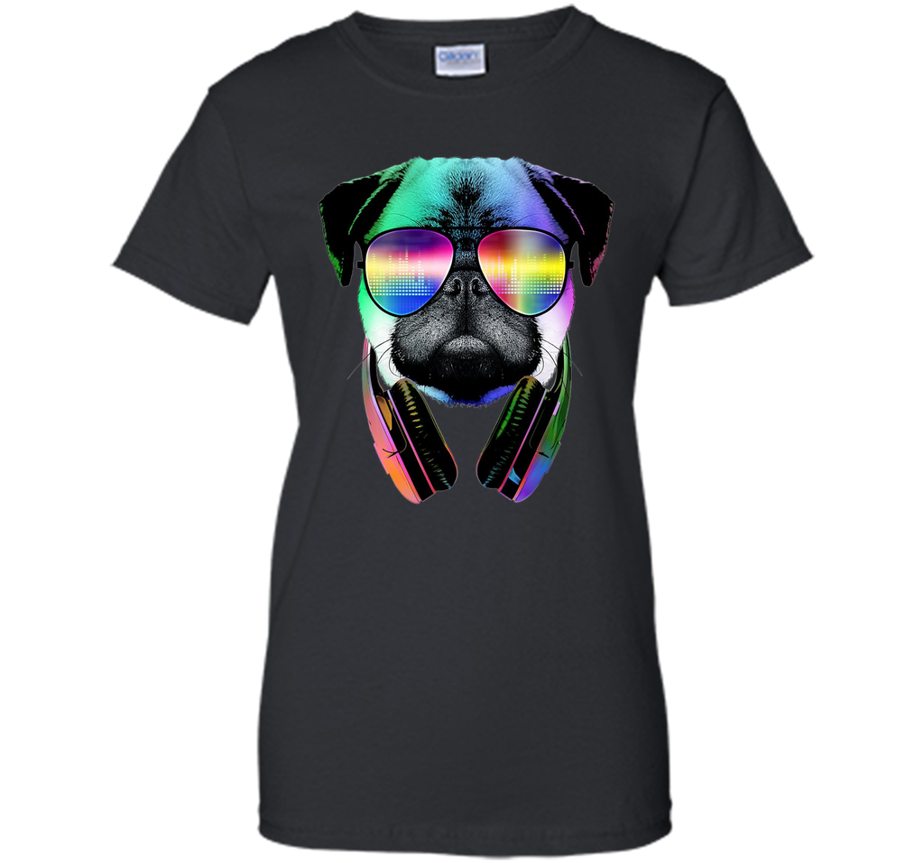Original: Music Lover Pug - Dog Lovers T-Shirt - 2016