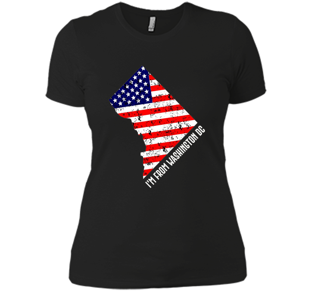 Proud of Washiongton DC USA flag Independence day Tshirt