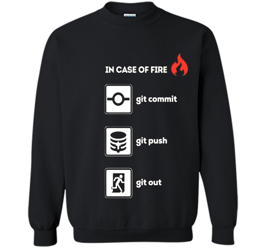 programmer shirt- In case of fire git commit push out