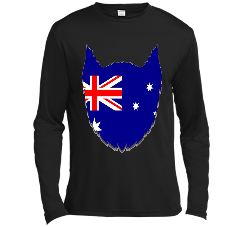 FUNNY AUSTRALIAN BEARD T-SHIRT Proud Australia Flag Gift