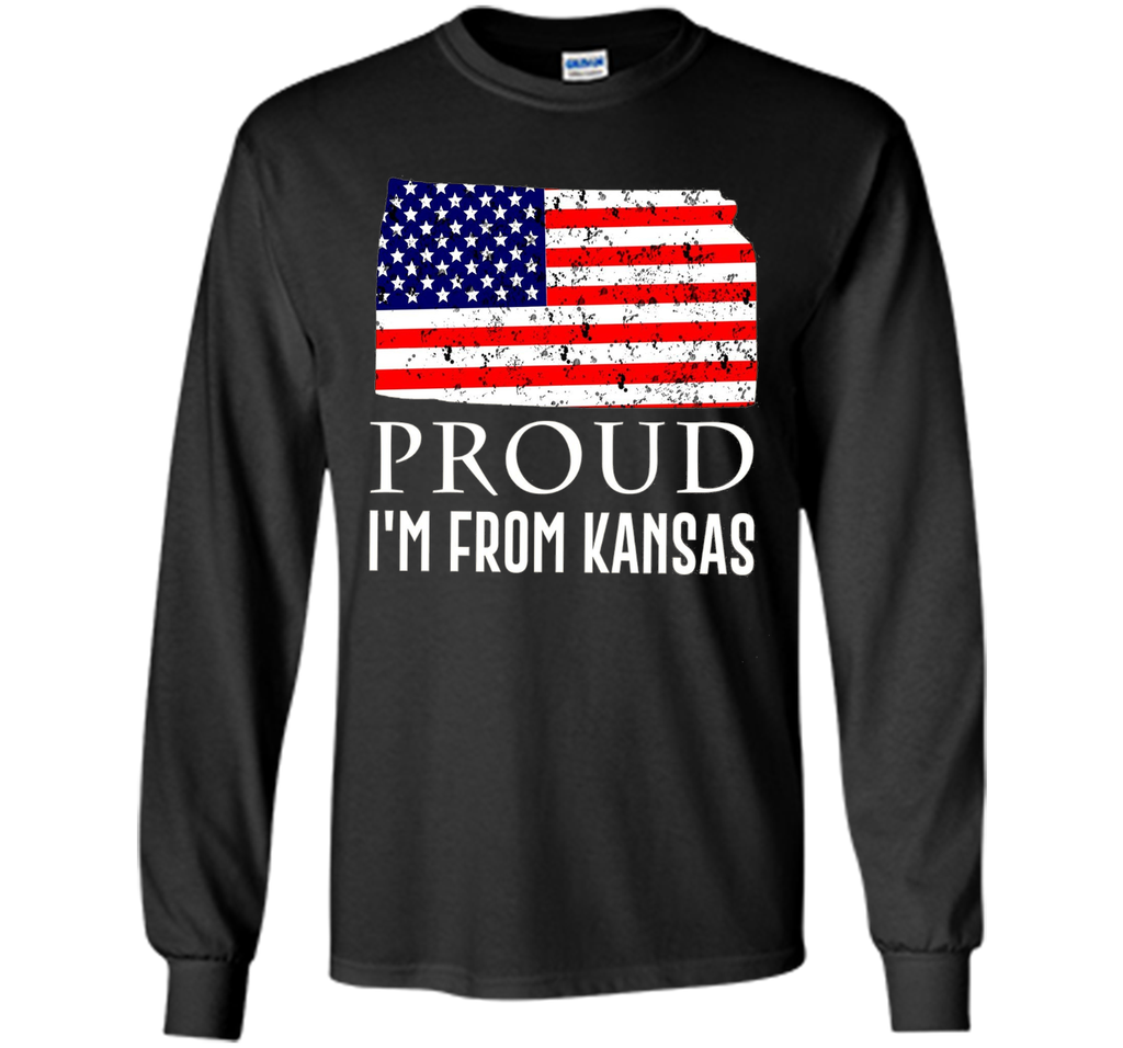 Proud of Kansas-US flag Independence day Tshirt