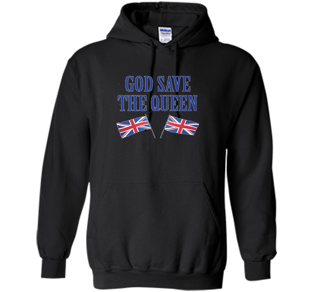 God Save The Queen with Union Jack flags