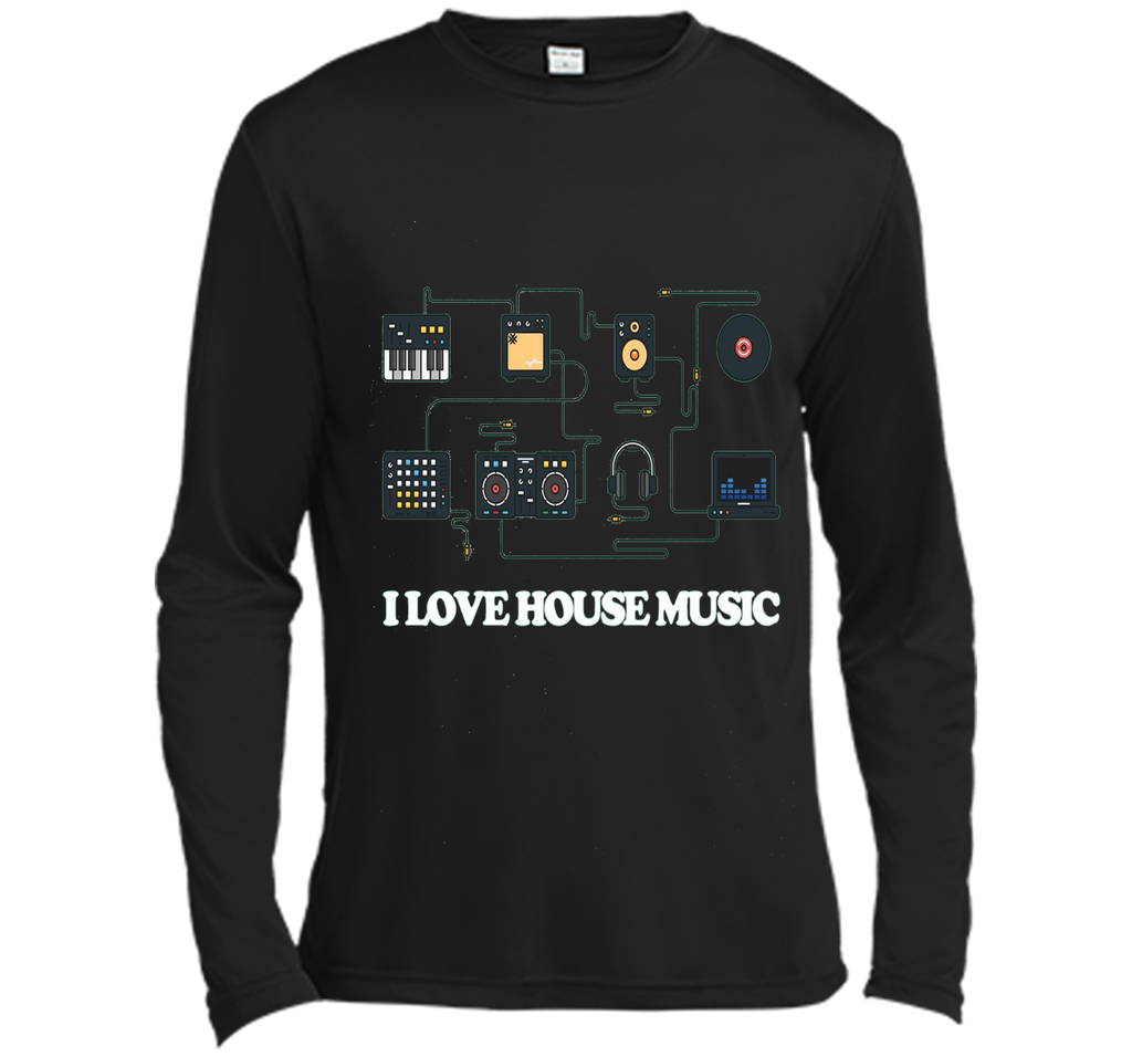 I Love House Music T-Shirt Electronic Music Apparel