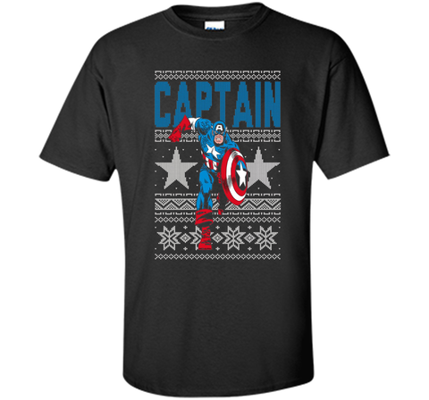 Captain America Star Ugly Christmas Sweater Graphic T-Shirt