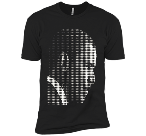 Barack Obama white dot newspaper print T-shirt