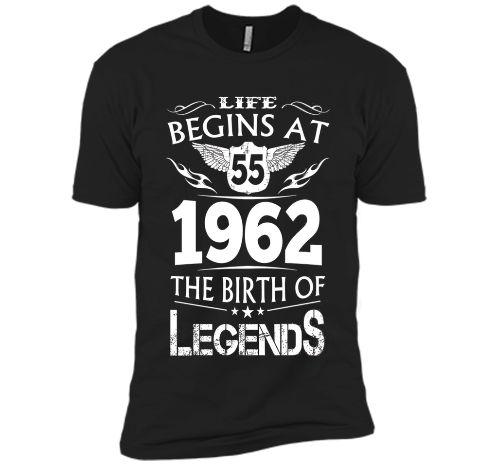 Life Begins At 55 1962 The Birth Of Legends T-Shirt cool shirt