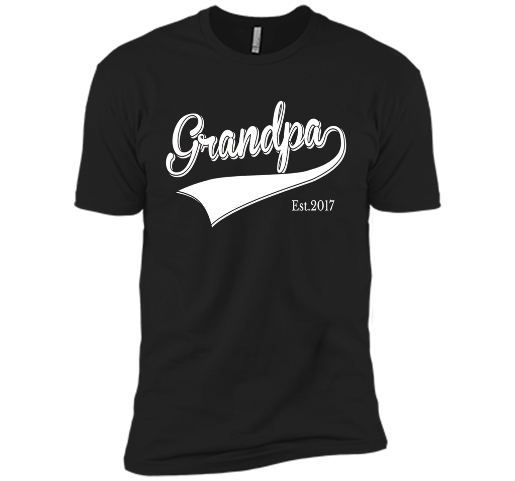 Men's Grandpa Est 2017 Father's Day T-Shirt New Grandpa dad Shirts