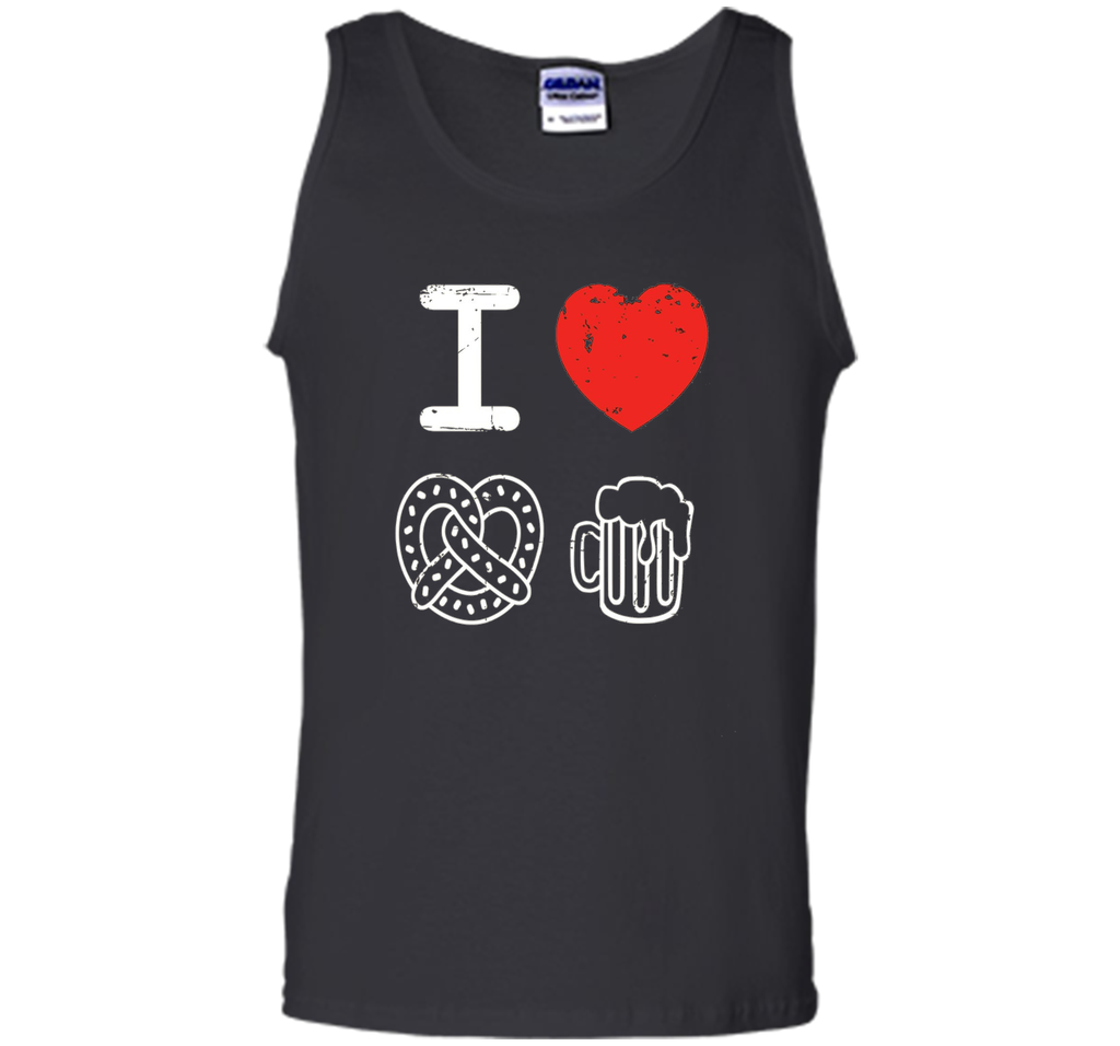Oktoberfest I Love Pretzel and Beer Funny T Shirt