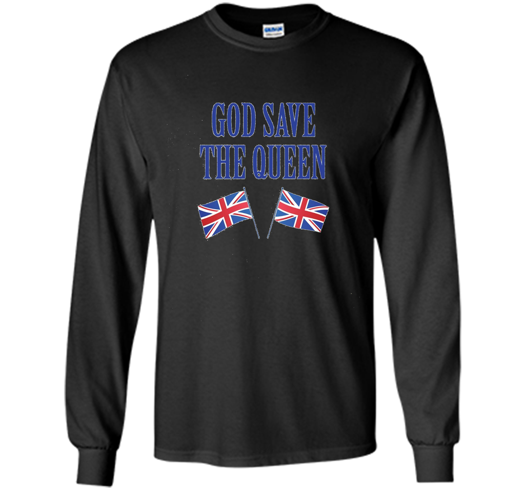 God Save The Queen with Union Jack flags