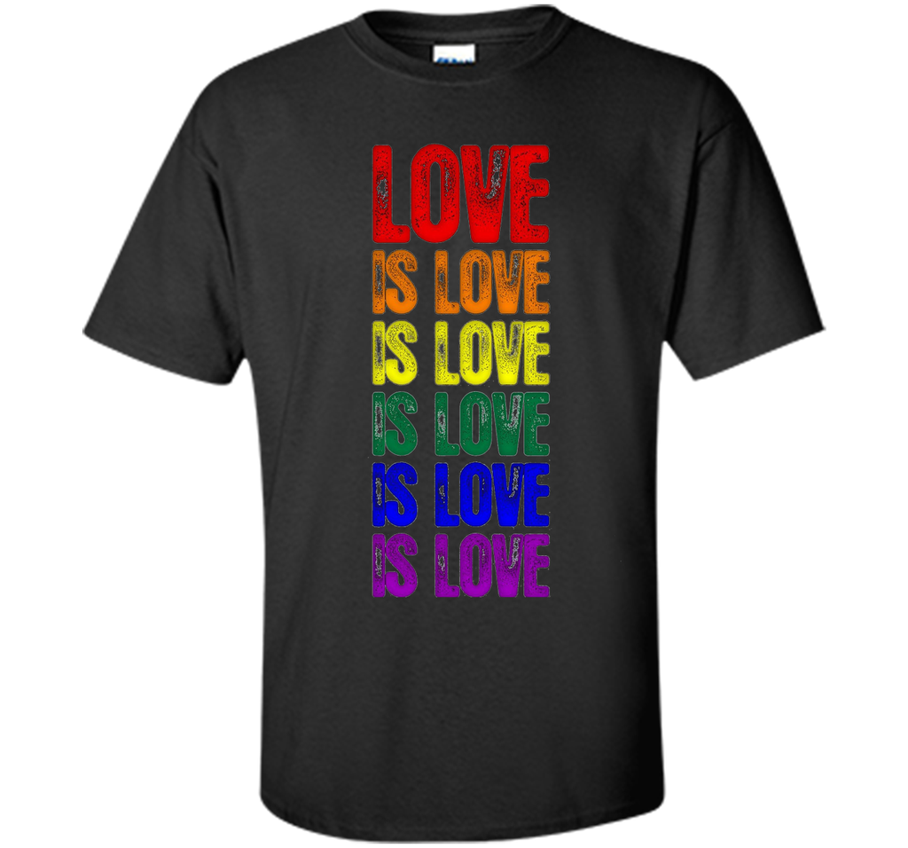 Gay Pride Flag Love is Love is Love T-Shirt