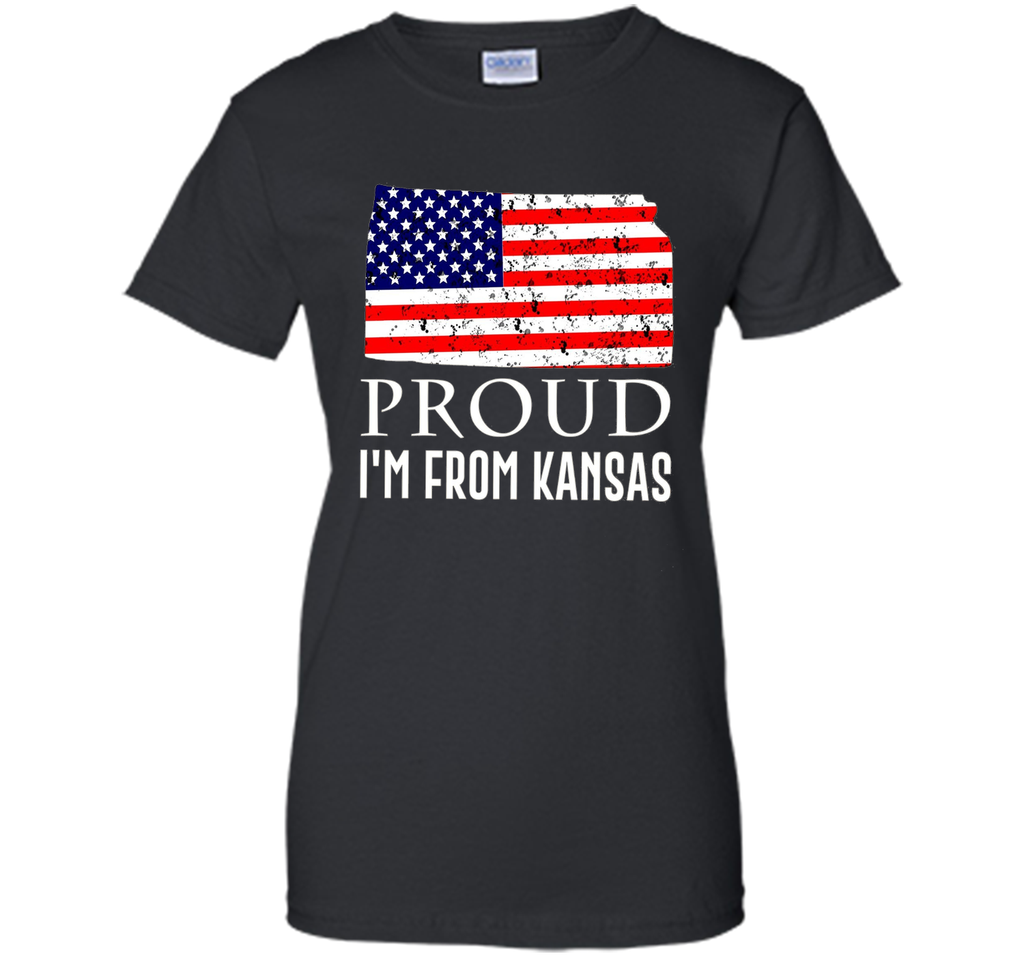 Proud of Kansas-US flag Independence day Tshirt