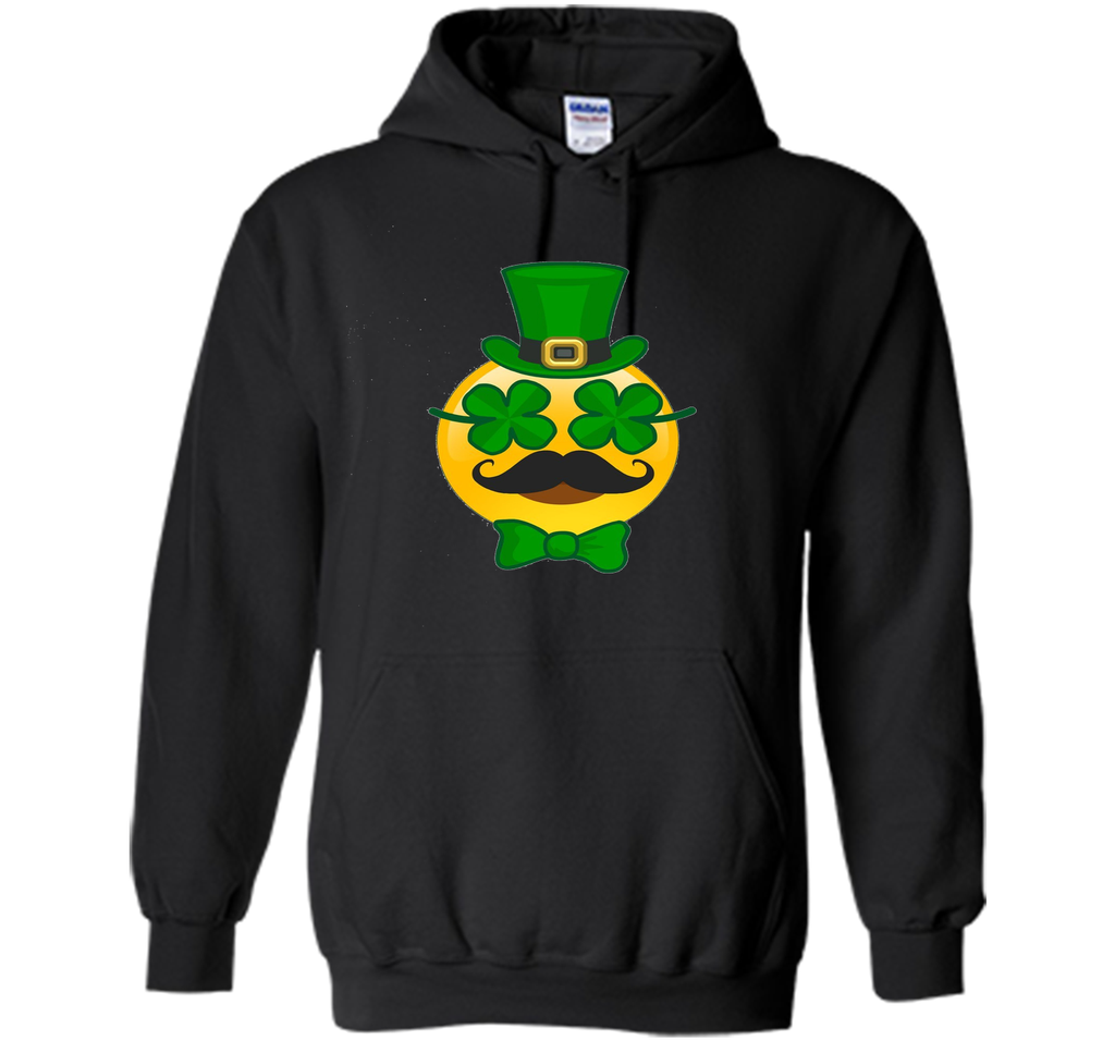 St Patricks Day Emoji T-Shirt Funny Mustache Men Girls Boys