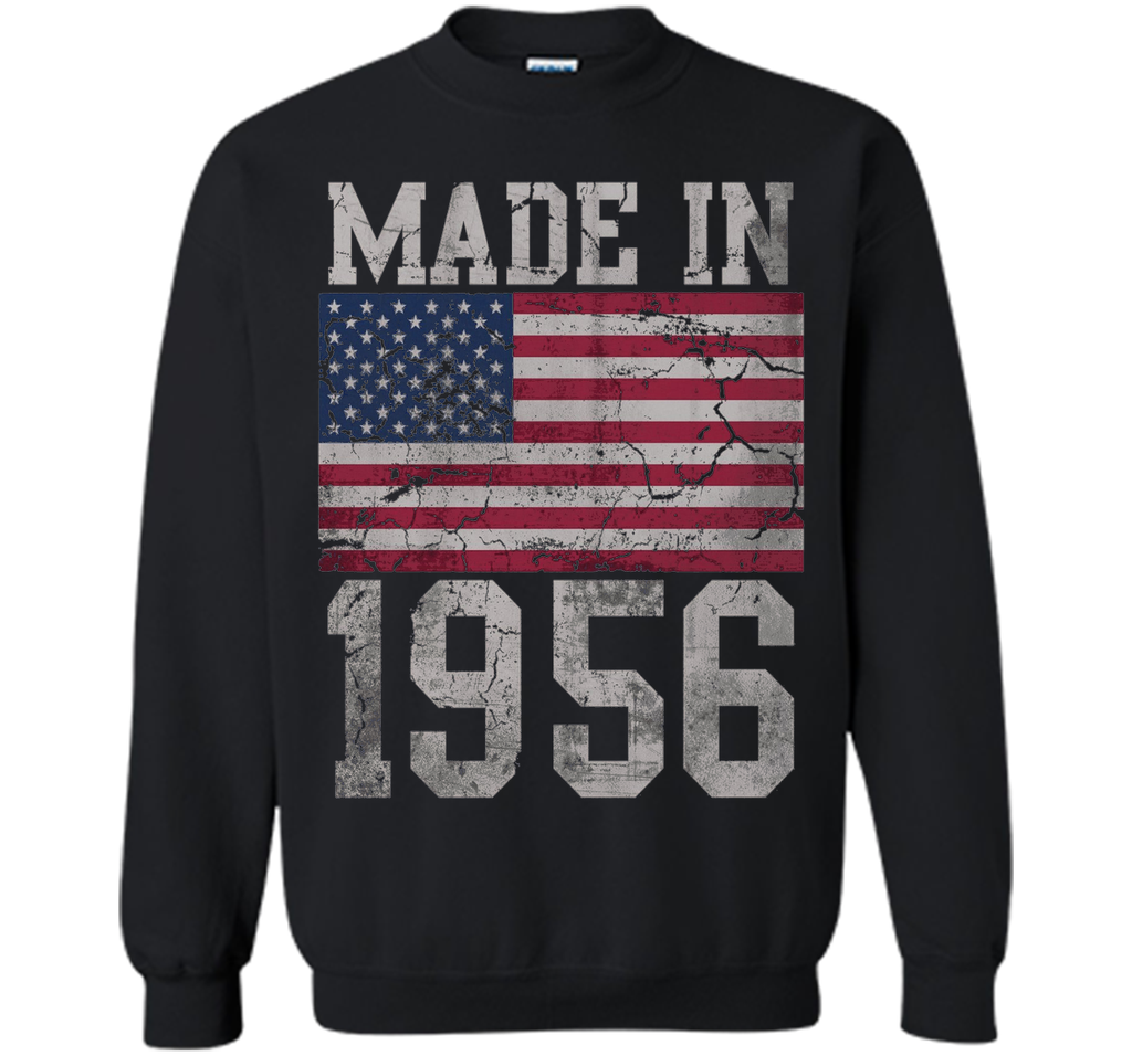Popular 60th Birthday Made In 1956 American Flag T-Shirt