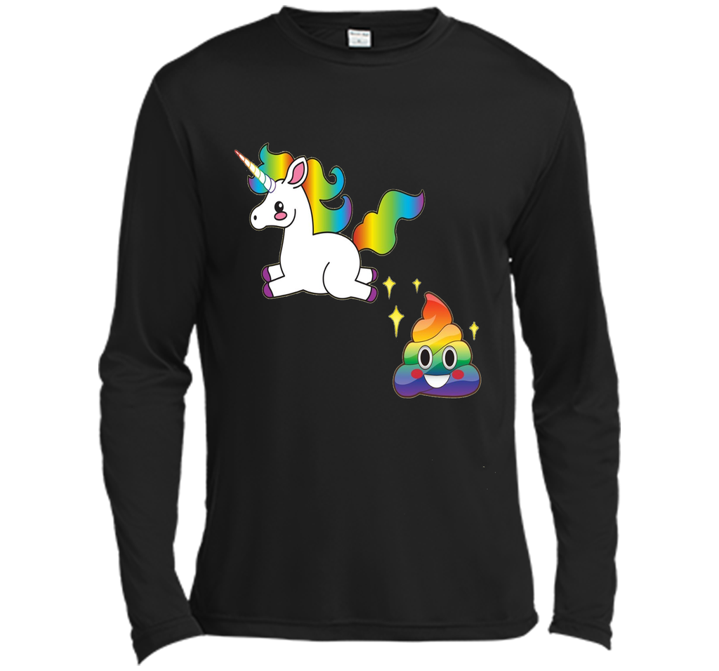 Funny Emoji Unicorn Poop T-Shirt - Cute Rainbow Sparkle Poo