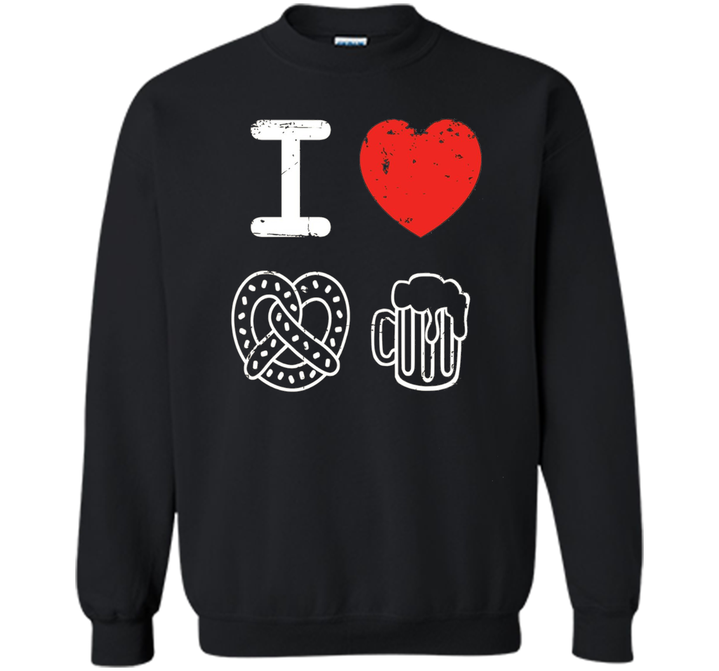 Oktoberfest I Love Pretzel and Beer Funny T Shirt