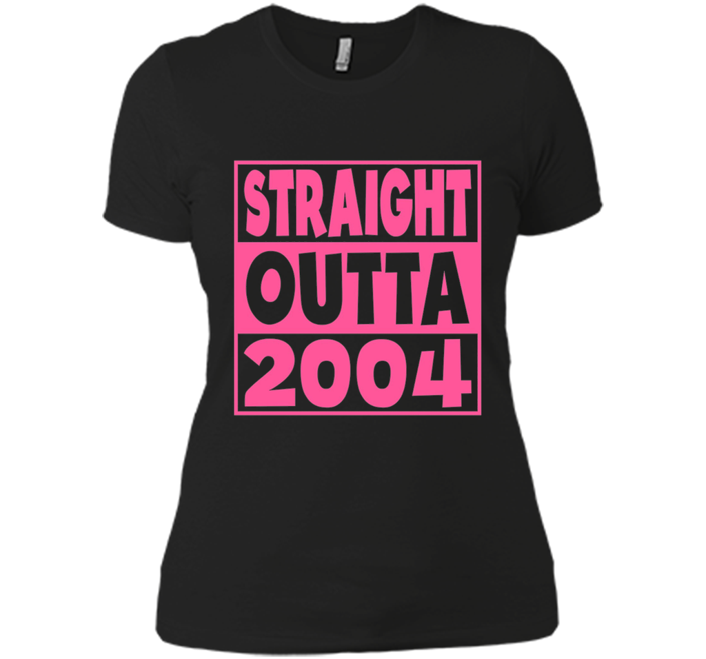 13th Birthday Gift T-Shirt Straight Outta 2004 Pink