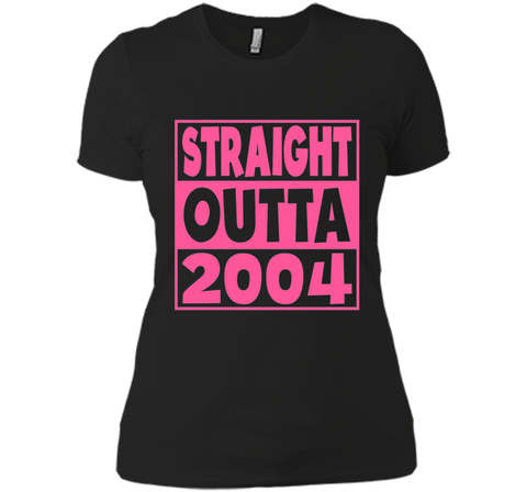 13th Birthday Gift T-Shirt Straight Outta 2004 Pink
