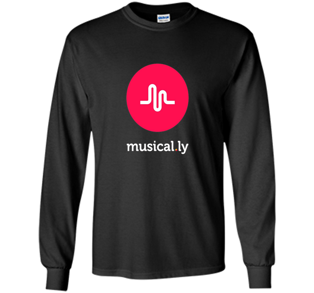'musical.ly' T-Shirt (Black - Fitted Cut)
