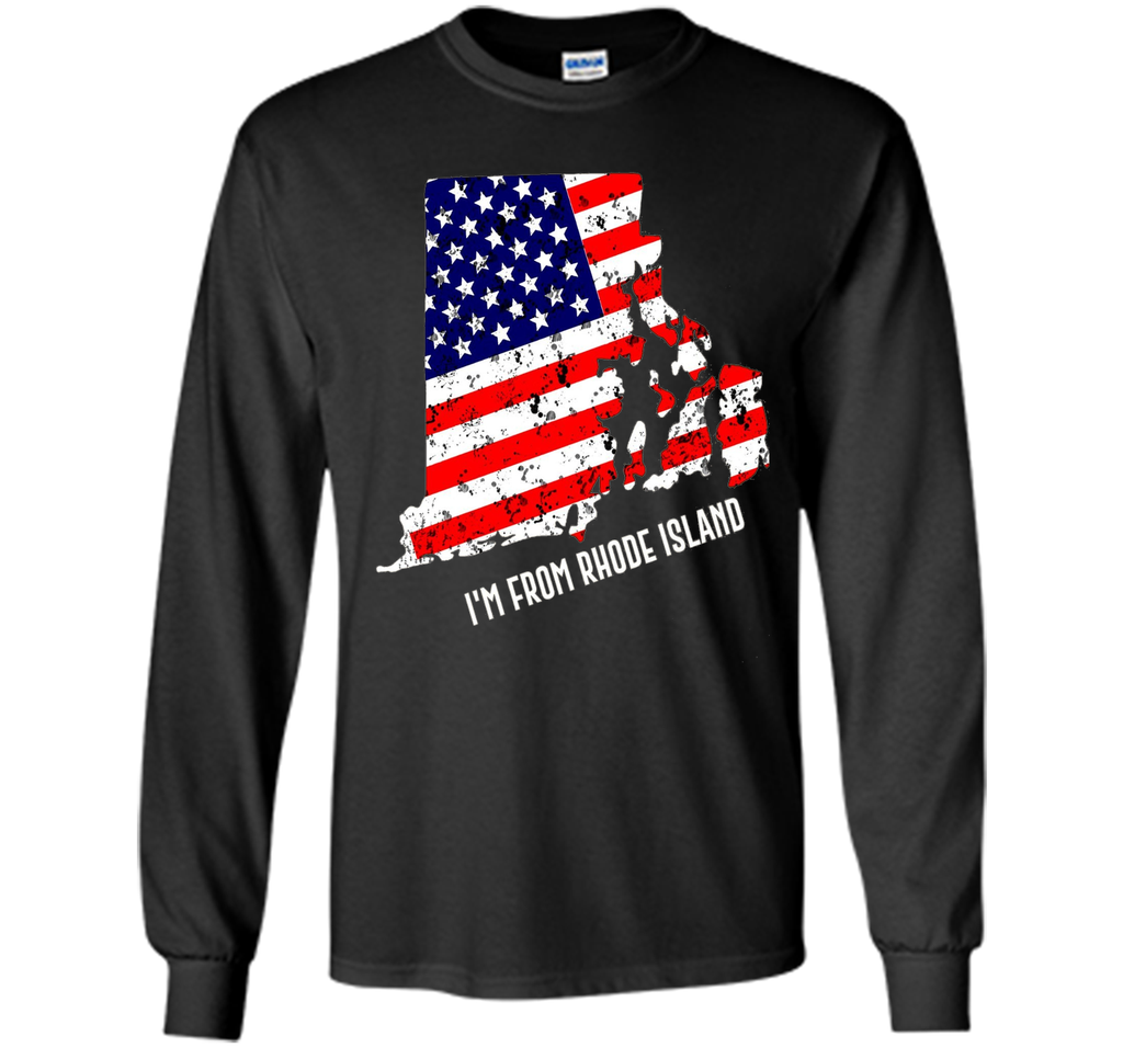 Proud of Rhode Island USA flag Independence day Tshirt
