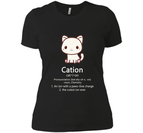 Cute Science Cat T-Shirt Kawaii Cation Chemistry Pawsitive