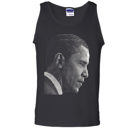 Barack Obama white dot newspaper print T-shirt