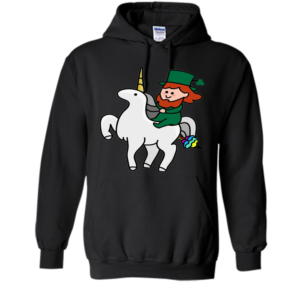 Funny St Patrick's Day Shirt - Leprechaun Riding a Unicorn