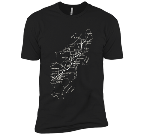 Appalachian Trail Hand-drawn Map Vintage Look T-Shirt
