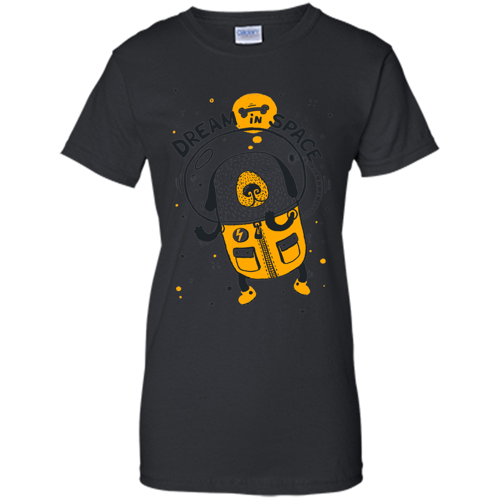 Dream in space cartoon graphic T-Shirt