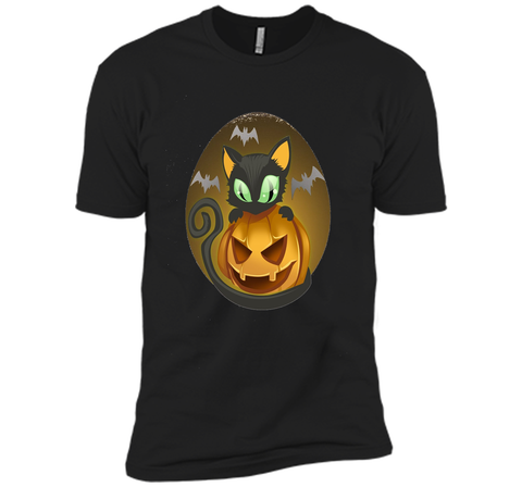 Bats, Black Cat, Pumpkin, Jack O Lantern Halloween T-Shirt