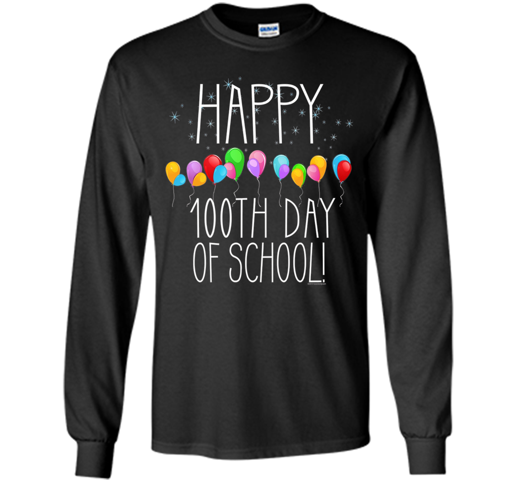 Happy 100th Day of School Party Balloons Teacher T-Shirt