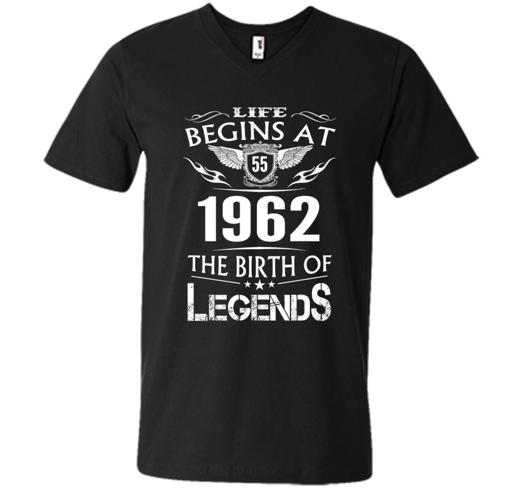 Life Begins At 55 1962 The Birth Of Legends T-Shirt cool shirt