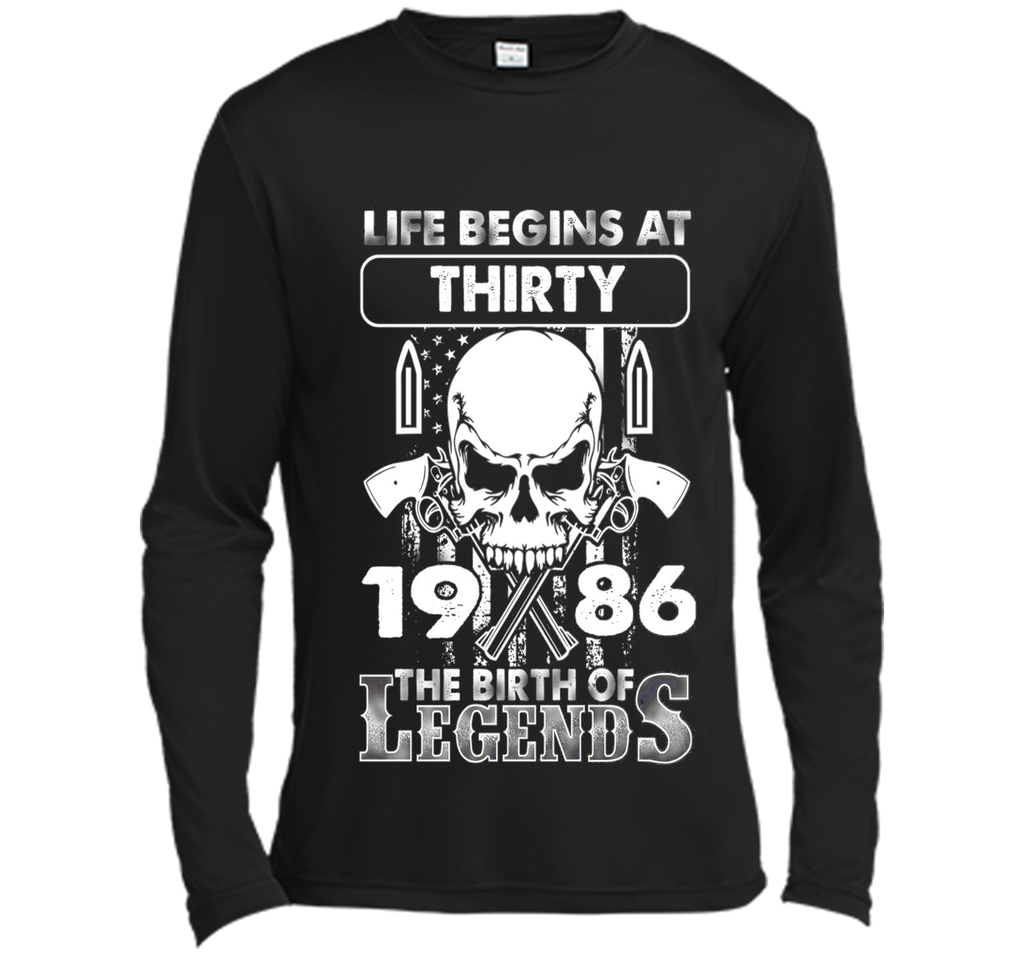 Life Begins At Sixty 1986 The Birth Of Legends - Gun TShirt