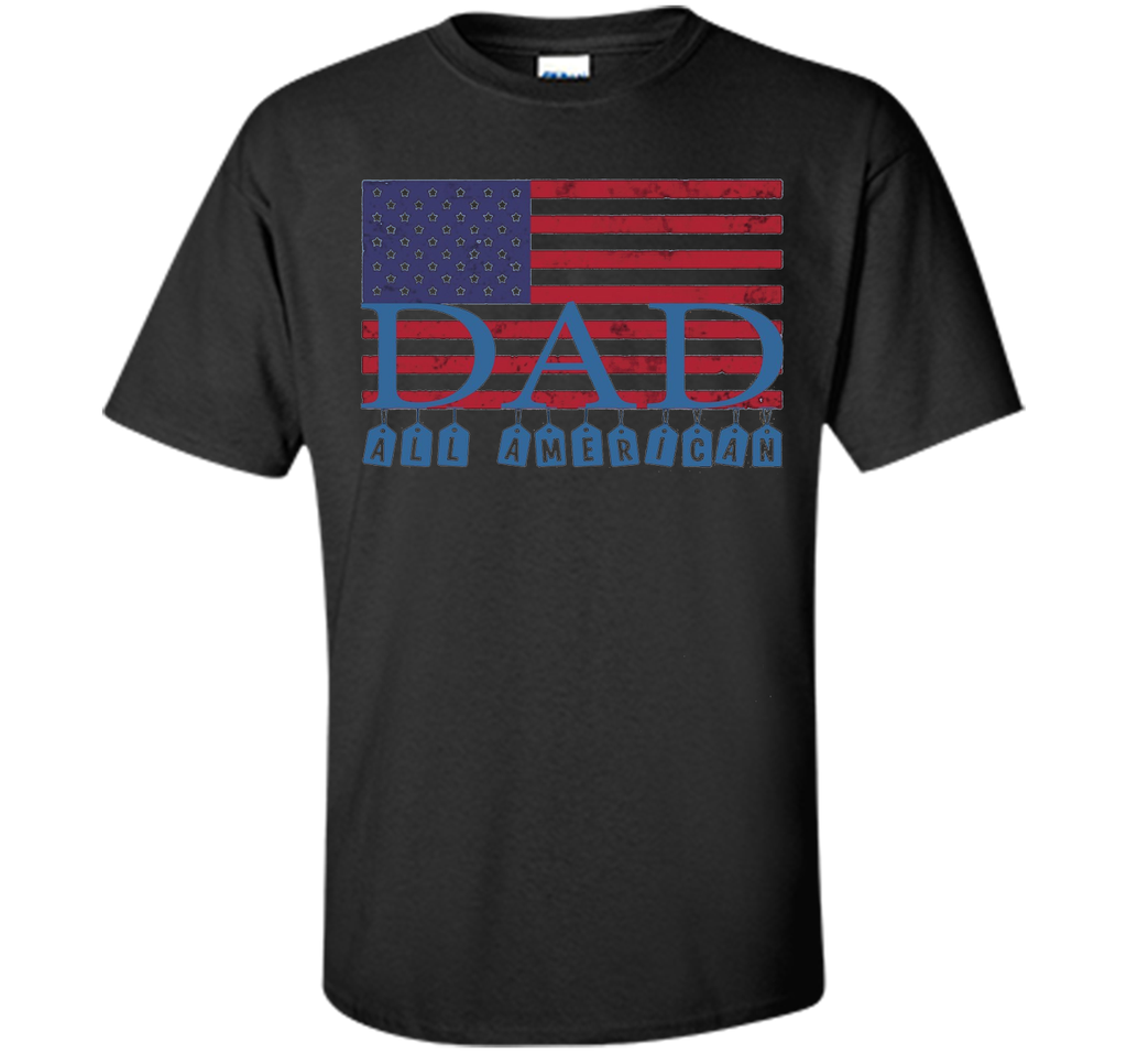 Mens Mens All American Dad American Flag Shirt, Father's Day Gift