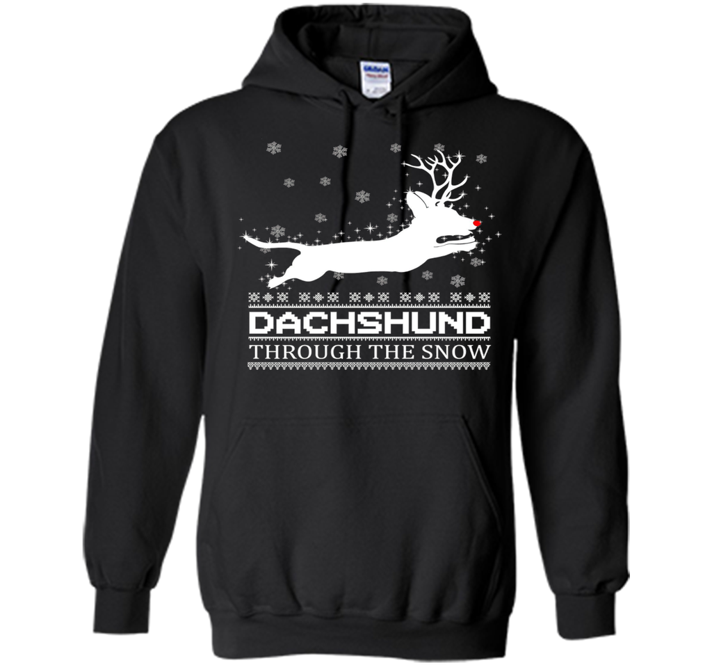Dachshund Through The Snow T Shirt Lover Daschund Christmas