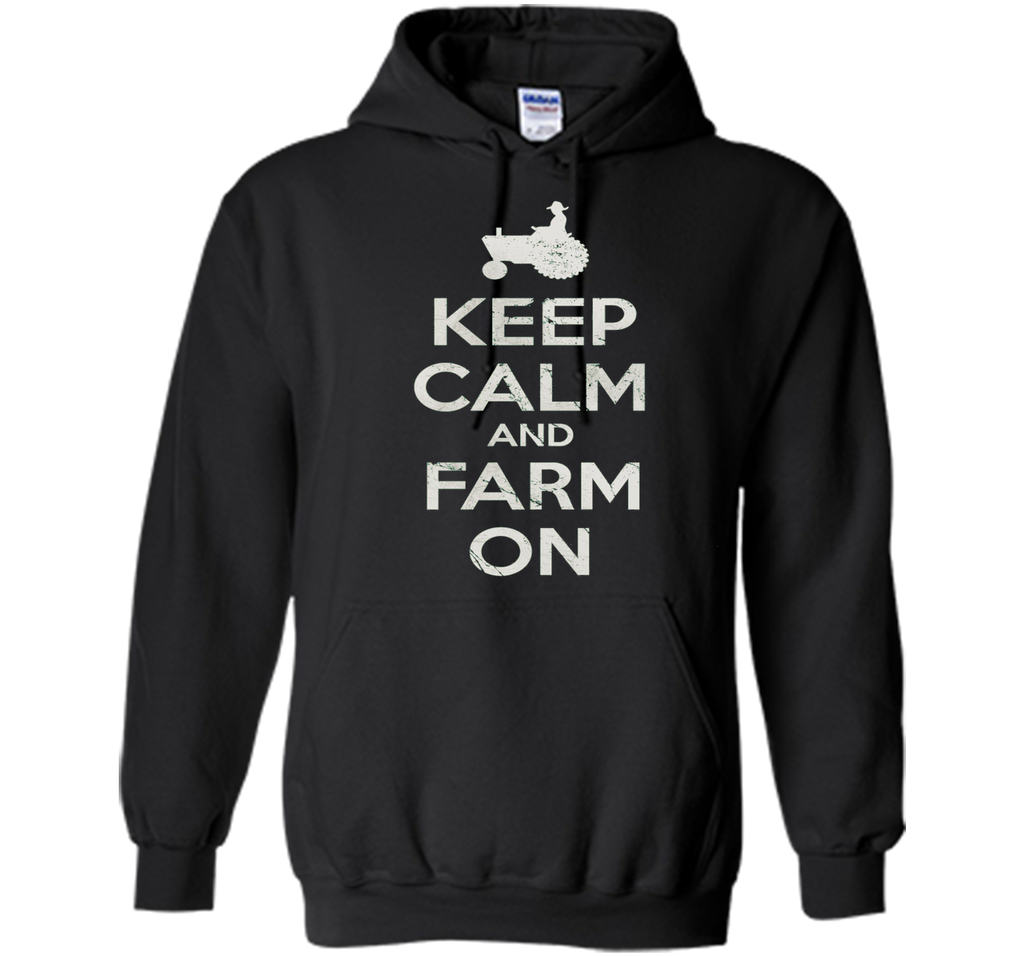 Retro Fade Keep Calm and Farm On T Shirt